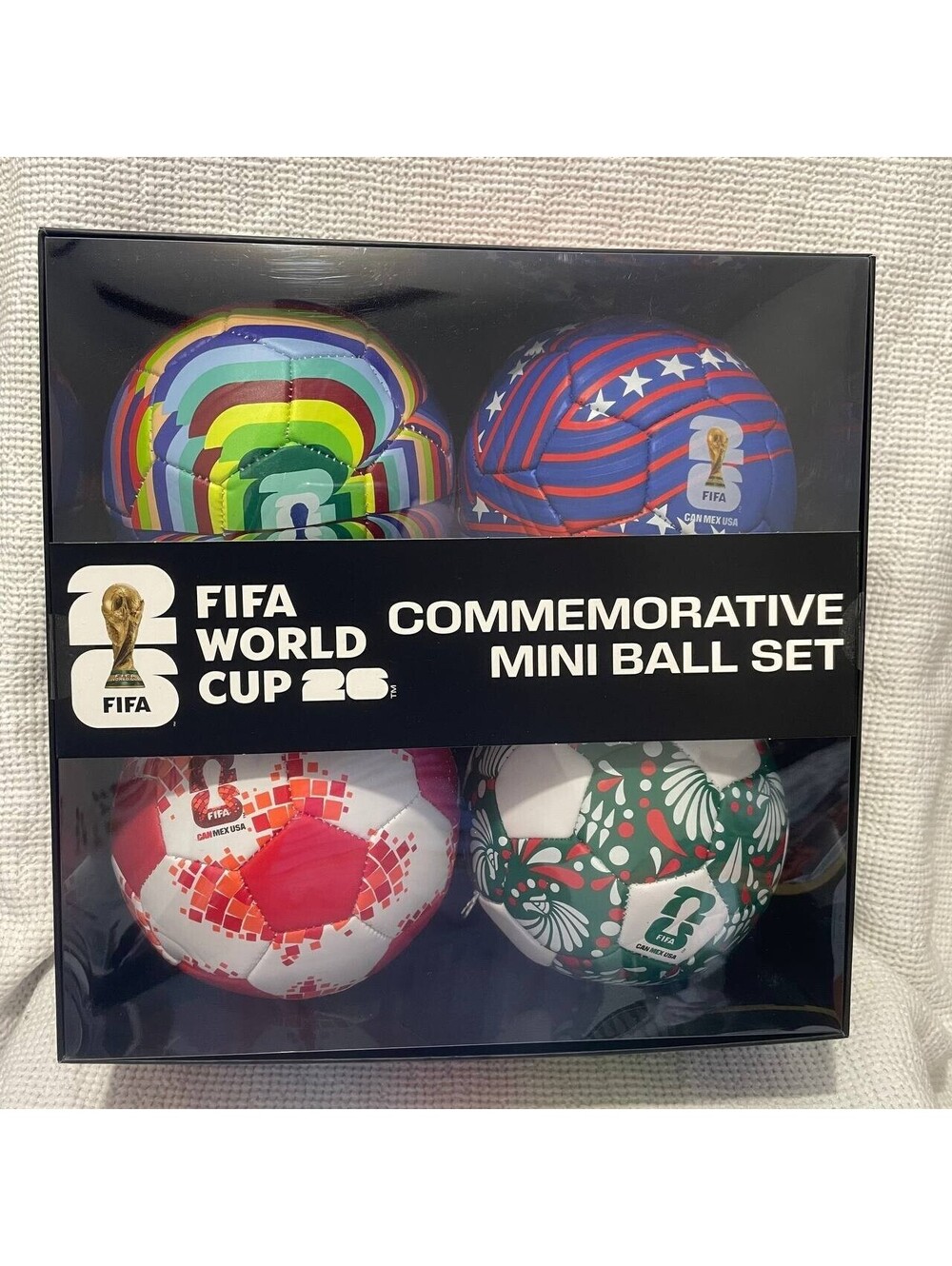 FIFA World Cup 26 Commemorative Mini Ball Set 4-Pack Official Licensed